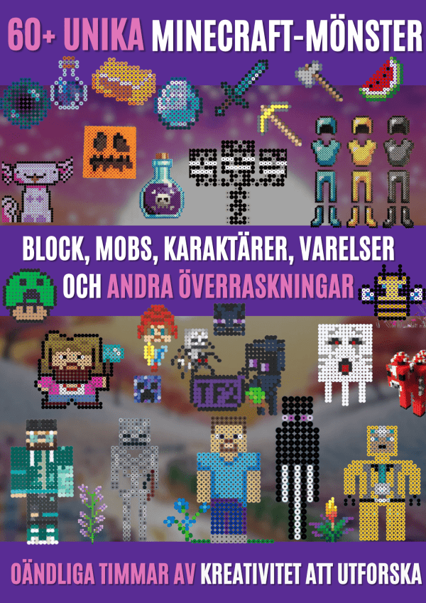 60+ Minecraft Pärlplattemönster: Bygg dina favoritfigurer med pärlor!