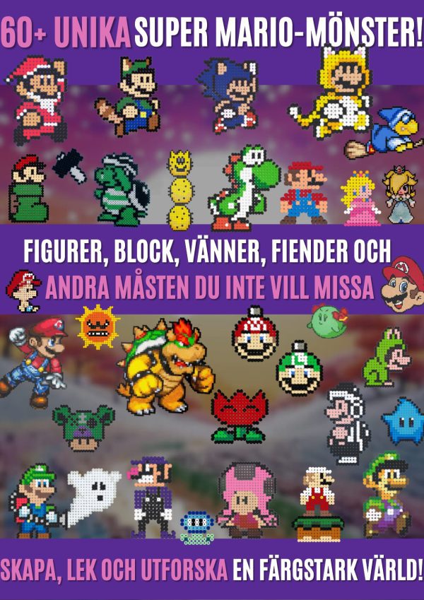 60+ Super Mario Pärlplattemönster: Bygg dina favoritkaraktärer med pärlor!