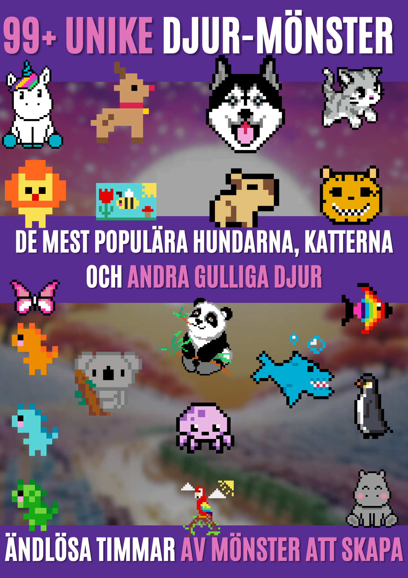 100 Djurmönster — Pärlplattor