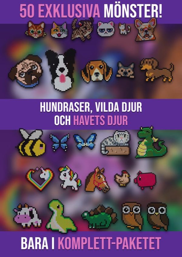 Djur pärlplattemönster – Komplett
