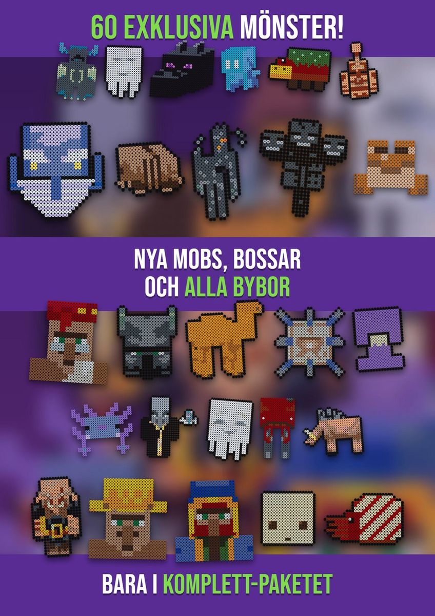 Minecraft pärlplattemönster – Komplett