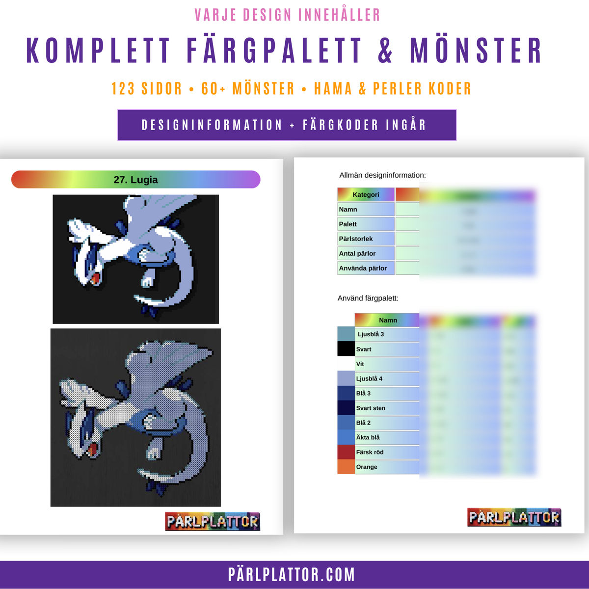60+ Pokémon-Pärlplattemönster - Bild 3
